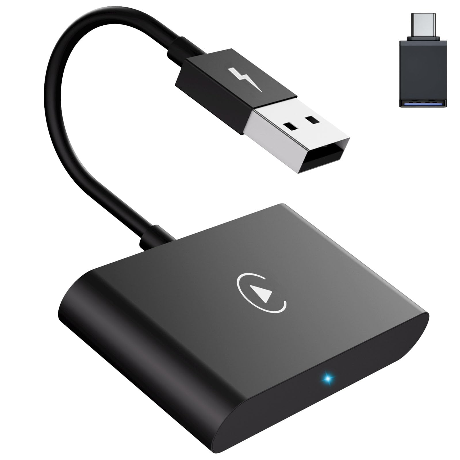 Carplay Wireless Adapter,Wireless Carplay Adapter/Dongle,Plug & Play 5Ghz Wifi Online Update,Low Latency,Easy To Install,Support